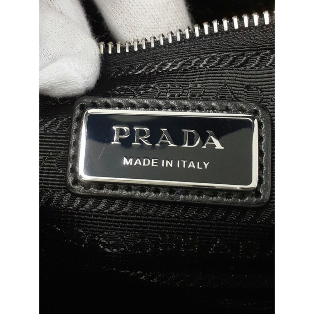 Prada Spazzolato leather tote bag accessory logo Black - Picture 7 of 9